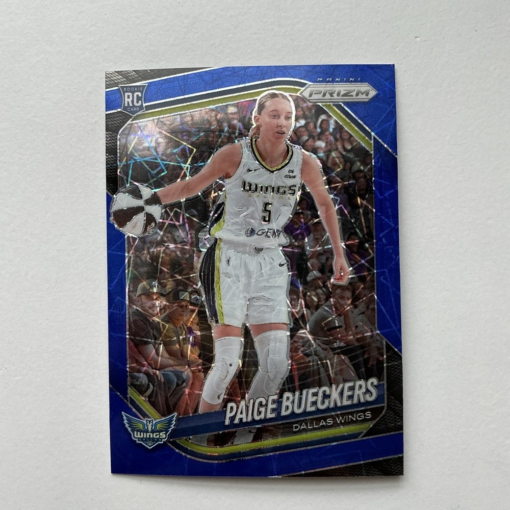 2025 Panini Prizm WNBA #5 Paige Bueckers Blue Velocity Prizm RC Rookie Wings